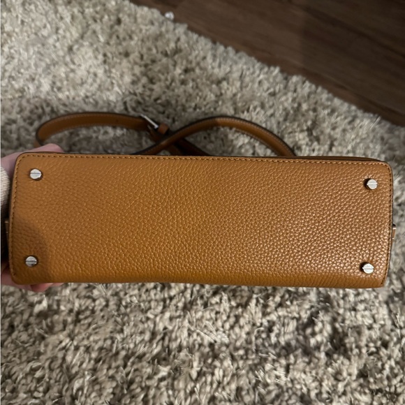 Toteme T Lock Clutch in Textured Brown Leather - Picture 6 of 9
